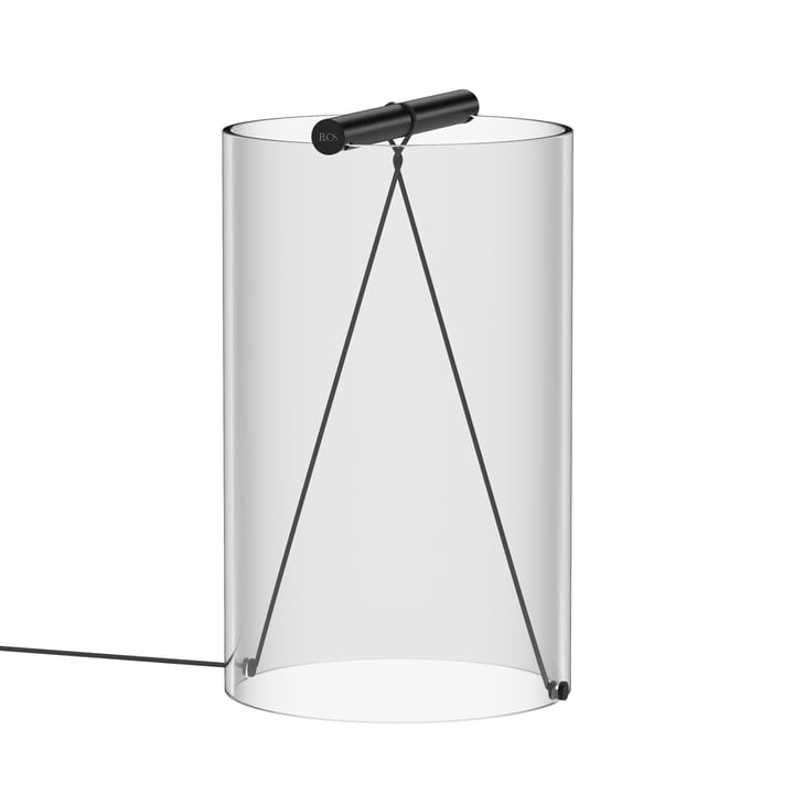 To-Tie Lampe de table LED T2, Ø 20 cm, noir anodisé de Flos