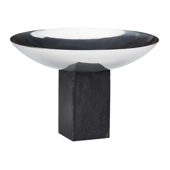 Sapoto Coupe, Ø 22 x 15 cm, marbre noir / chrome de Gejst