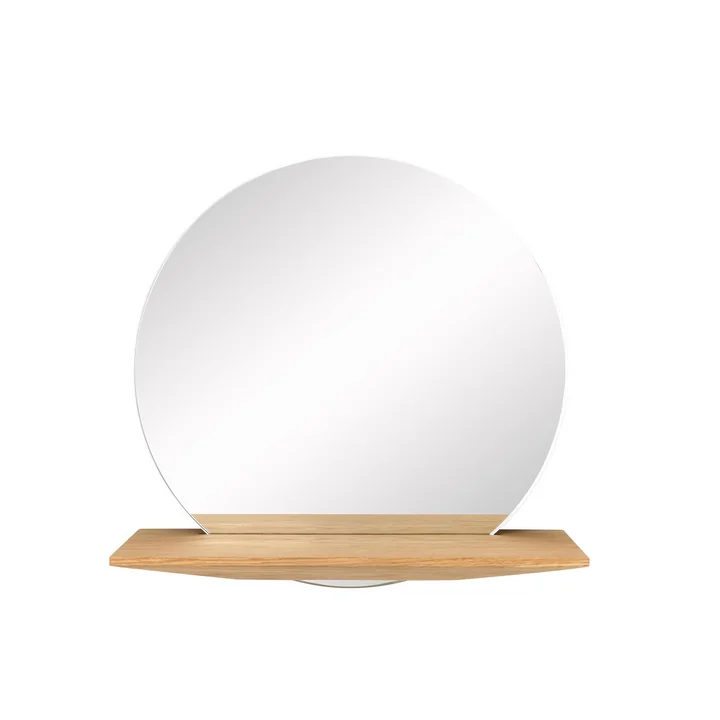 Cut Miroir mural, Ø 45 cm, chêne de Schönbuch