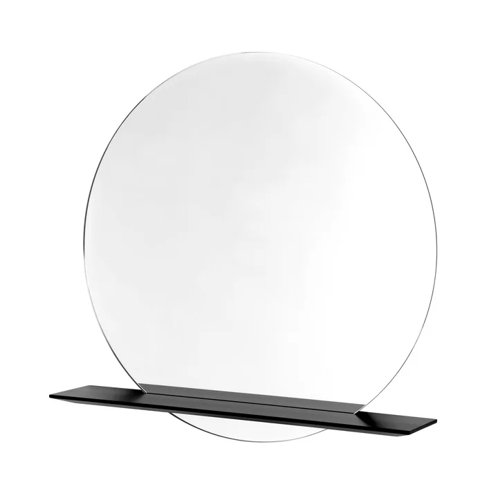 Cut Miroir mural, Ø 75 cm, noir de Schönbuch