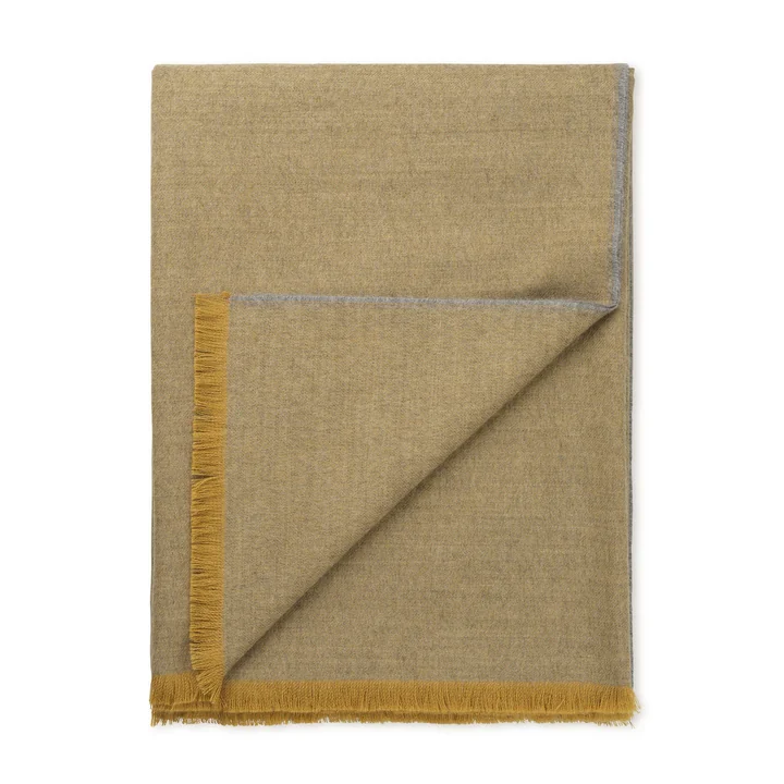 Skyfall Couverture de Elvang dans la couleur jaune ocre