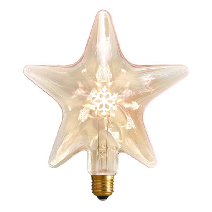 Ampoule LED Star Flake, 210x230mm, E27 / 1,1W, dimmable de NUD Collection