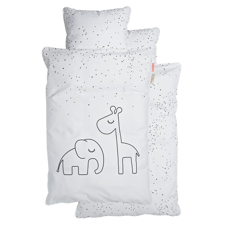 Linge de lit pour enfants Junior Dreamy dots, blanc de Done by Deer