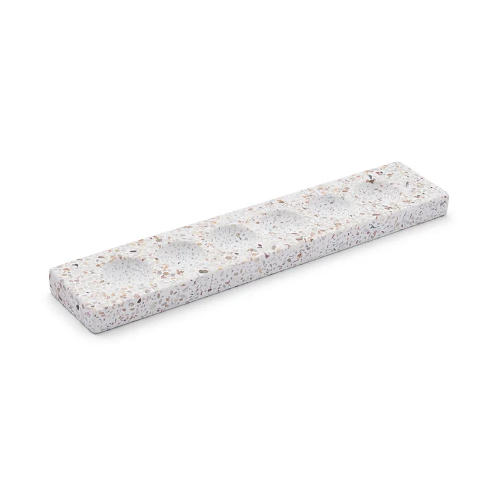 Terrazzo Coquetier, 32 x 6. 5 cm, rouge / beige de Humdakin