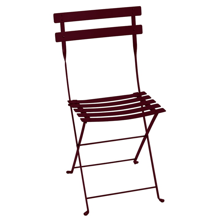 Bistro Chaise pliante en métal de Fermob dans la couleur cerise noire
