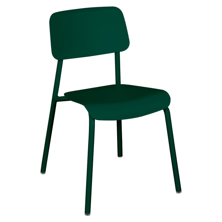 Studie Chaise avec accoudoirs de Fermob en couleur vert cèdre