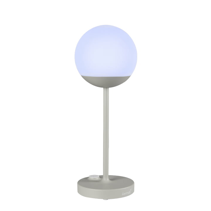 Mooon! Lampe à LED rechargeable de Fermob en couleur gris argile
