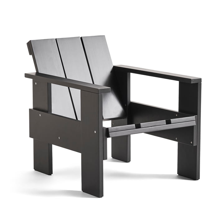 Crate Lounge Chair, L 77 cm, black de Hay