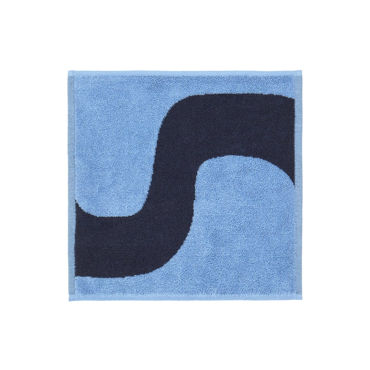 Seireeni mini-serviette 30 x 30 cm, bleu clair / bleu foncé de Marimekko