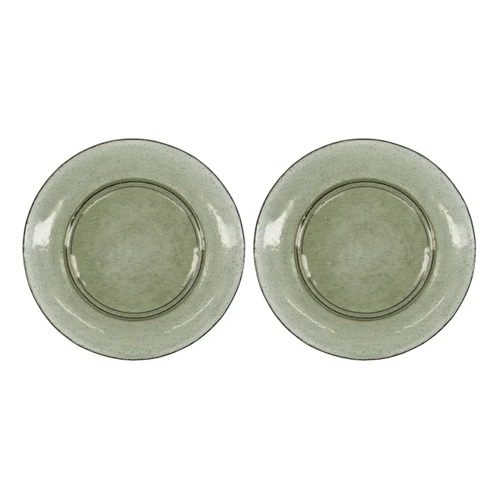 Rain Assiette, Ø 27 cm, vert (set de 2) de House Doctor
