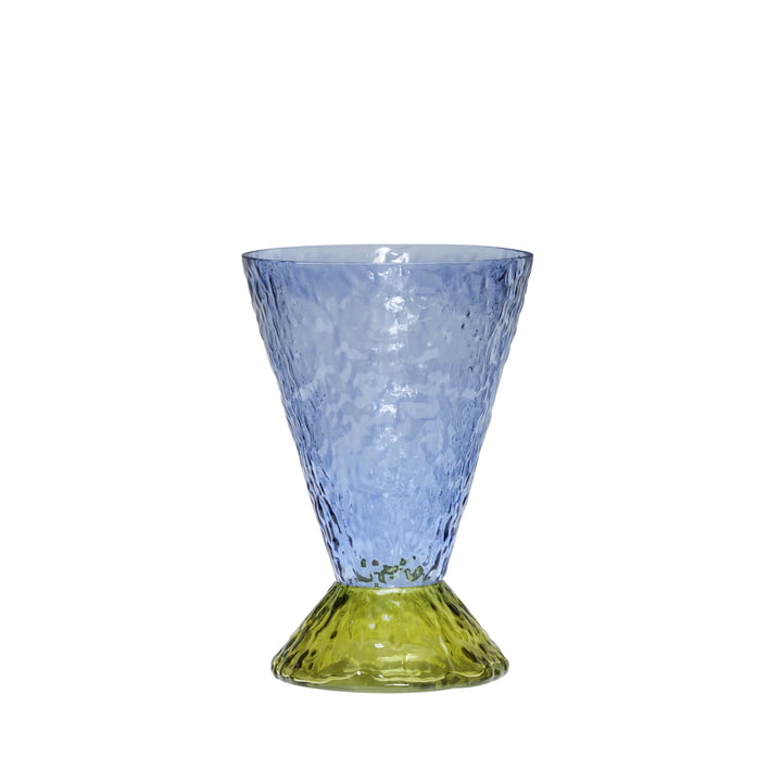 Abyss Vase, bleu clair/olive de Hübsch Interior