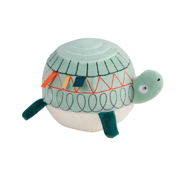 Ballon en tissu avec cloche Turbo la tortue de Sebra dans la couleur verte