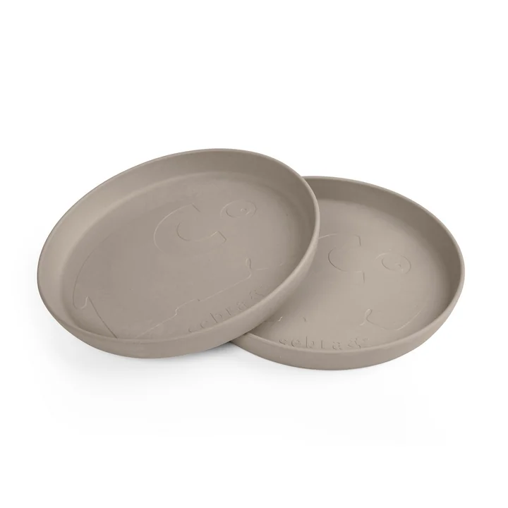 MUMS Assiettes pour enfants de Sebra dans la couleur beige jetty (set de 2)