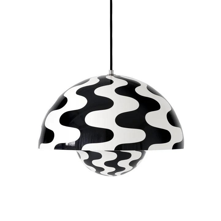 & Tradition - FlowerPot Lampe suspendue VP7, noir/blanc