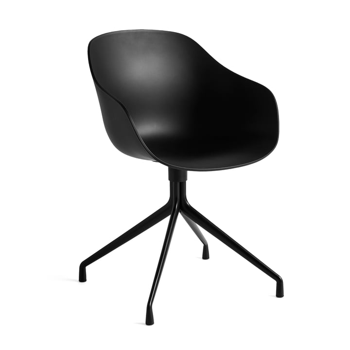 About A Chair AAC 220, aluminium époxy noir / noir de Hay