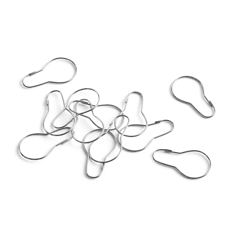 Anneaux pour rideau de douche (set de 12), chrome de HAY