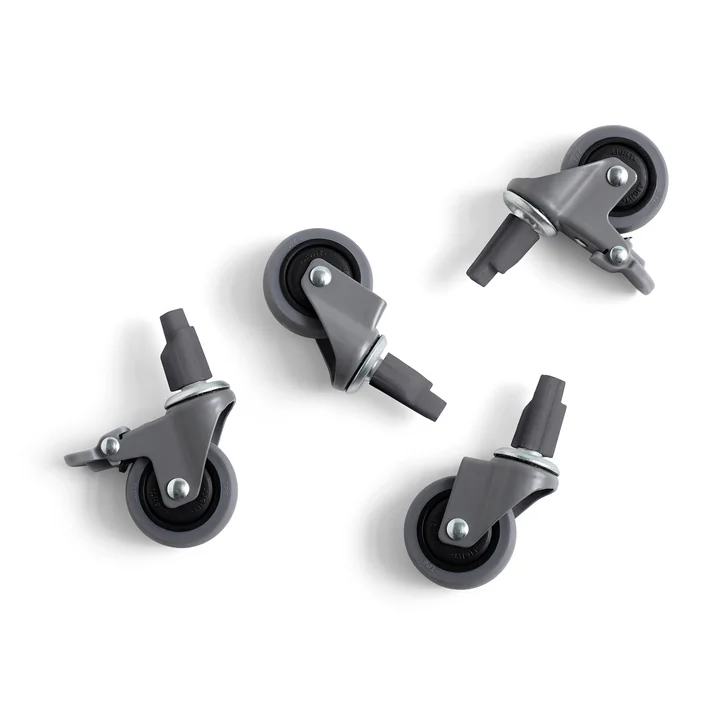 Colour Crate Rouleaux L, gris, set de 4 de HAY