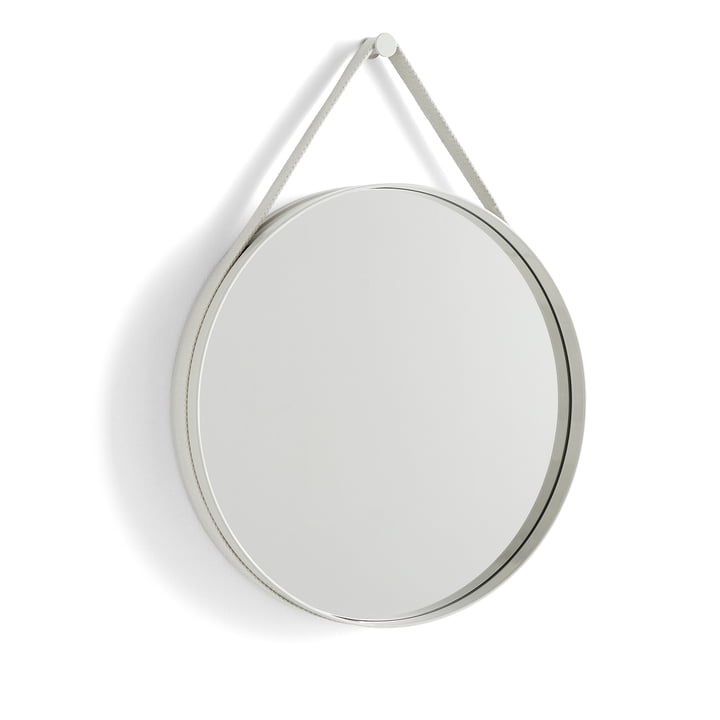 Hay - Strap Mirror No. 2, Ø 50 cm, gris clair