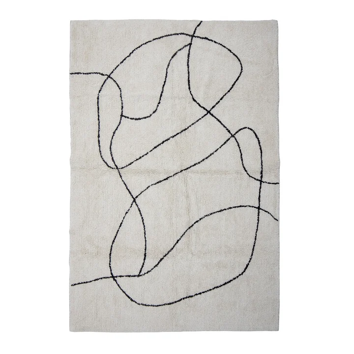 Bloomingville - Tapis Viga, 180 x 120 cm, blanc