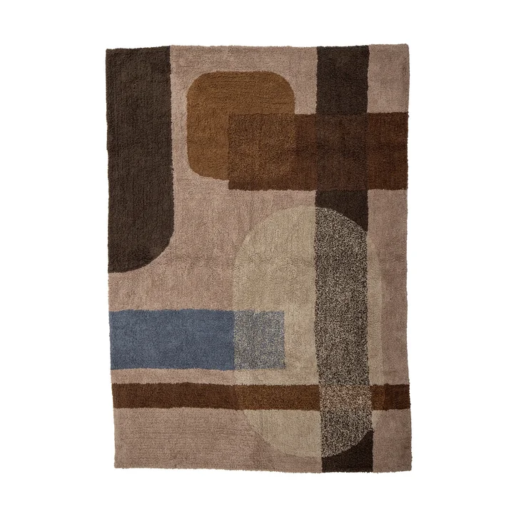 Bloomingville - Tapis Zofia, 140 x 200 cm, marron