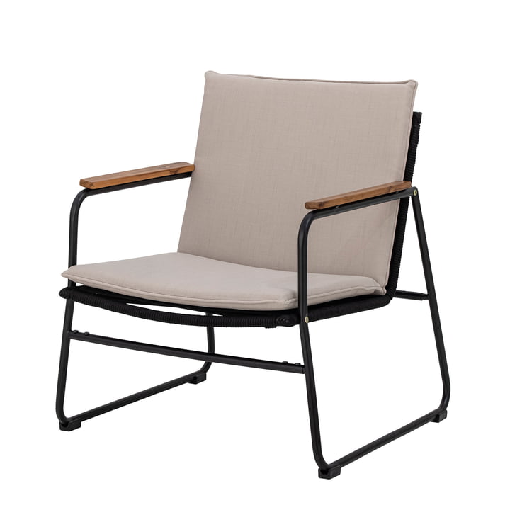 Bloomingville - Hampton fauteuil de détente Outdoor, noir