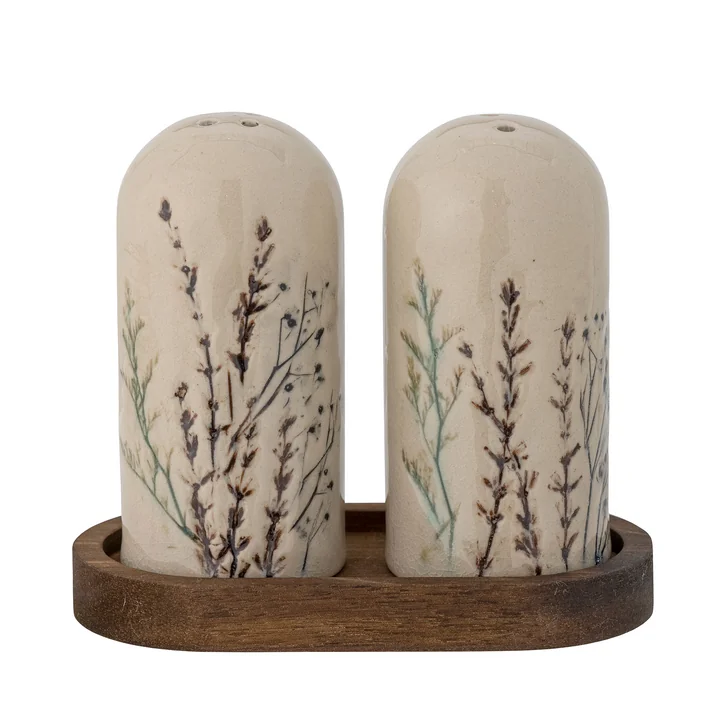 Bloomingville - Bea Salt & Pepper Shaker Set, naturel