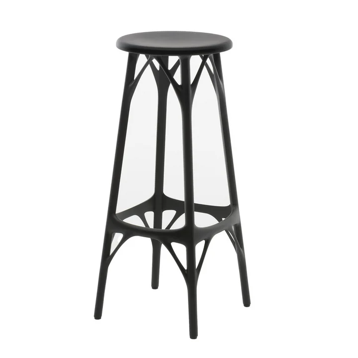 A.I. Tabouret de bar, H 65 cm, noir de Kartell