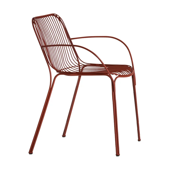 Hiray Chaise avec accoudoirs, rouge rouille de Kartell