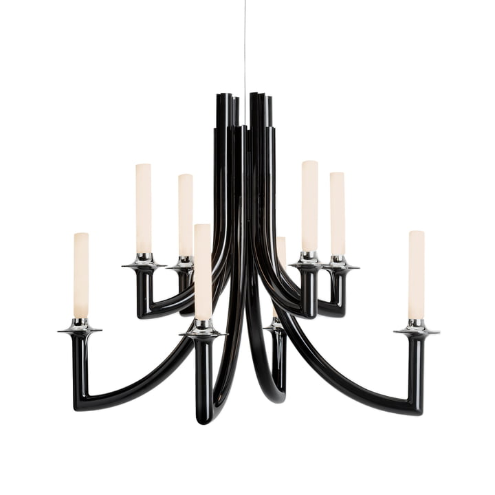 Khan Lustre, polycarbonate, noir brillant de Kartell