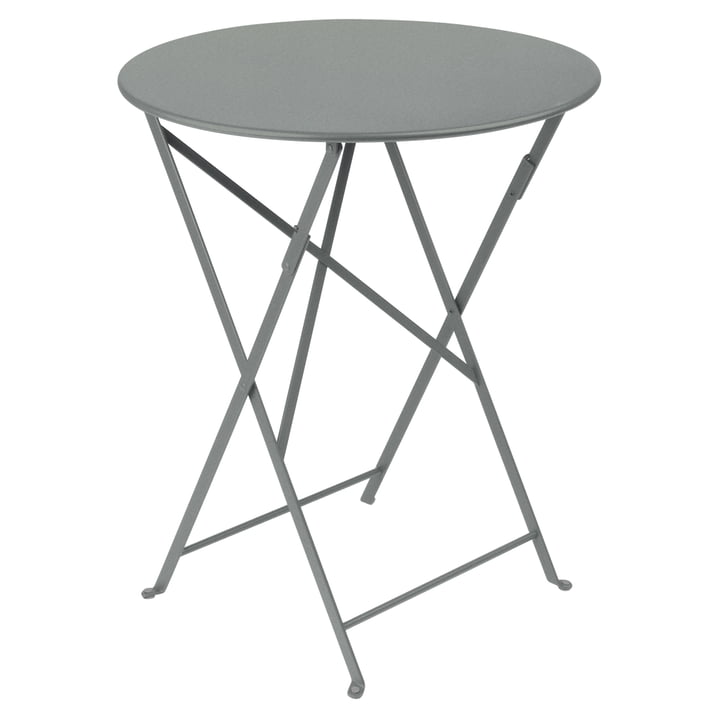 Fermob - Bistro Table pliante Ø 60 cm, gris lapilli