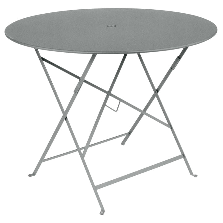 Fermob - Bistro Table pliante, ronde, Ø 96 cm, gris lapilli