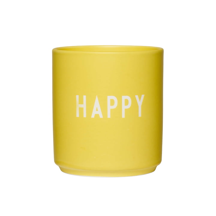 AJ Favourite Tasse en porcelaine de Design Letters dans la version Happy / yellow
