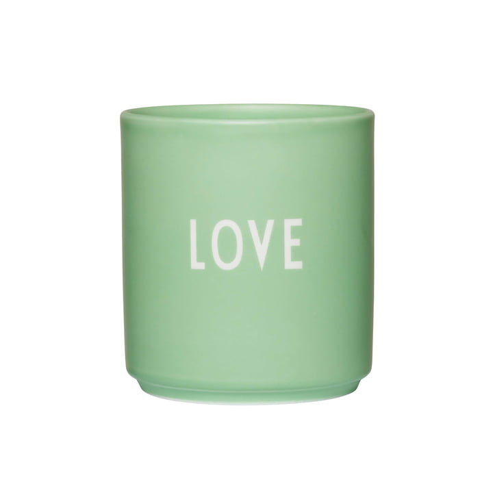 AJ Favourite Tasse en porcelaine de Design Letters dans la version Love / green bliss