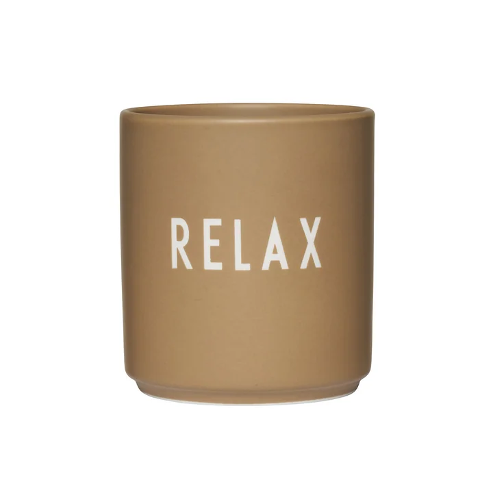 AJ Favourite Tasse en porcelaine de Design Letters dans la version Relax / camel