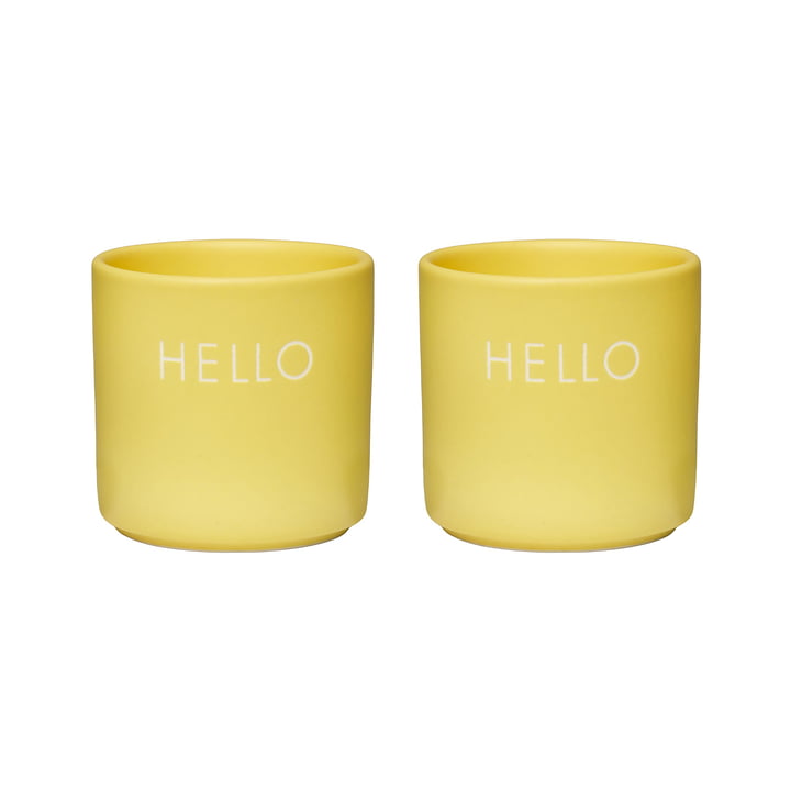 Coquetier Hello de Design Letters dans la couleur yellow