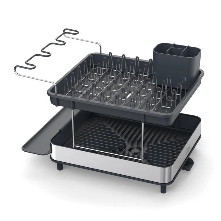 Excel Steel Egouttoir en acier inoxydable à 2 niveaux, gris de Joseph Joseph