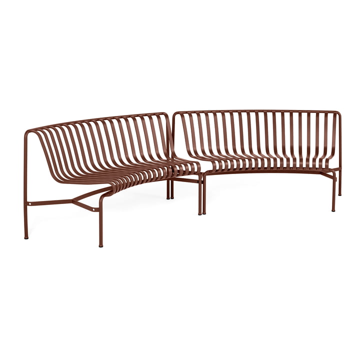 Hay - Palissade Park Dining Bench, In / In (set de 2), iron red