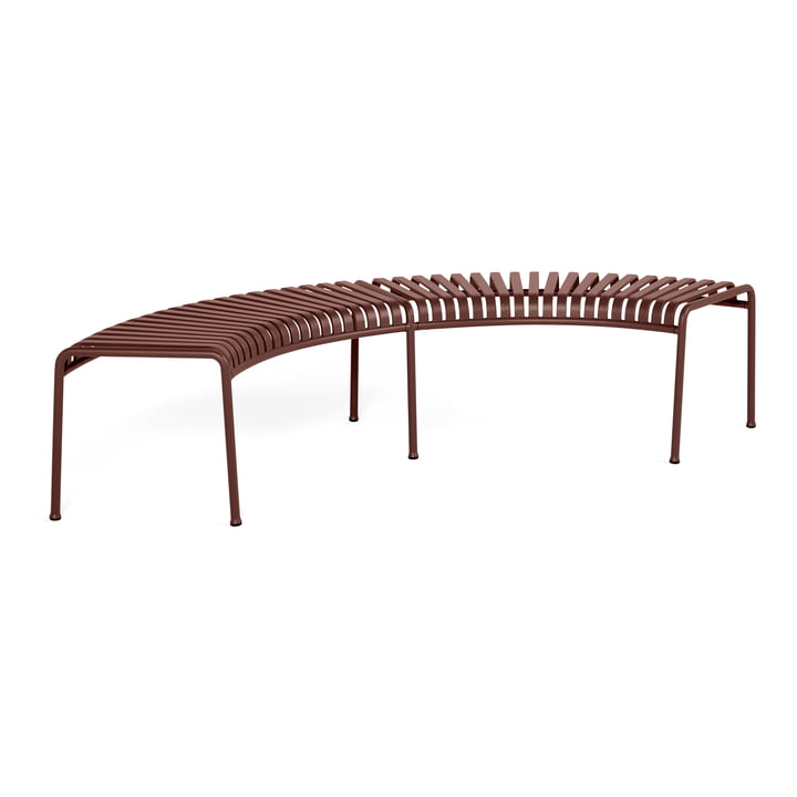 Hay - Palissade Park Bench incl. pied central, iron red