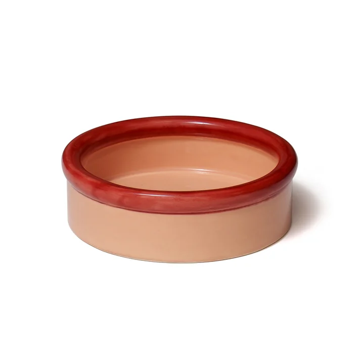 NINE - ROD Coupe, Ø x H 23,3 x 7 cm, rouge / corail