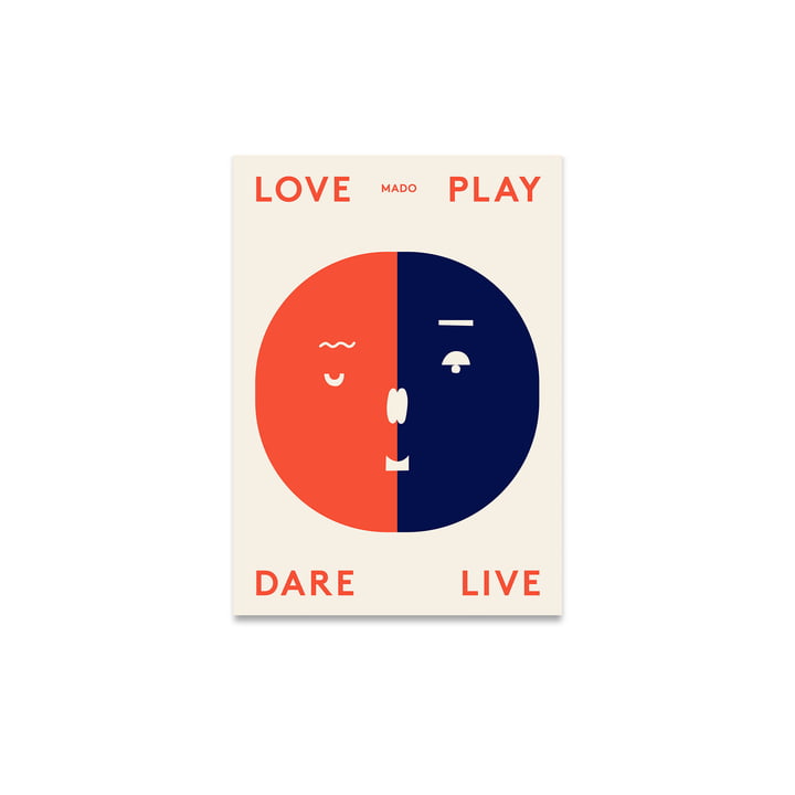 Two Faces Poster, 30 x 40 cm de Paper Collective