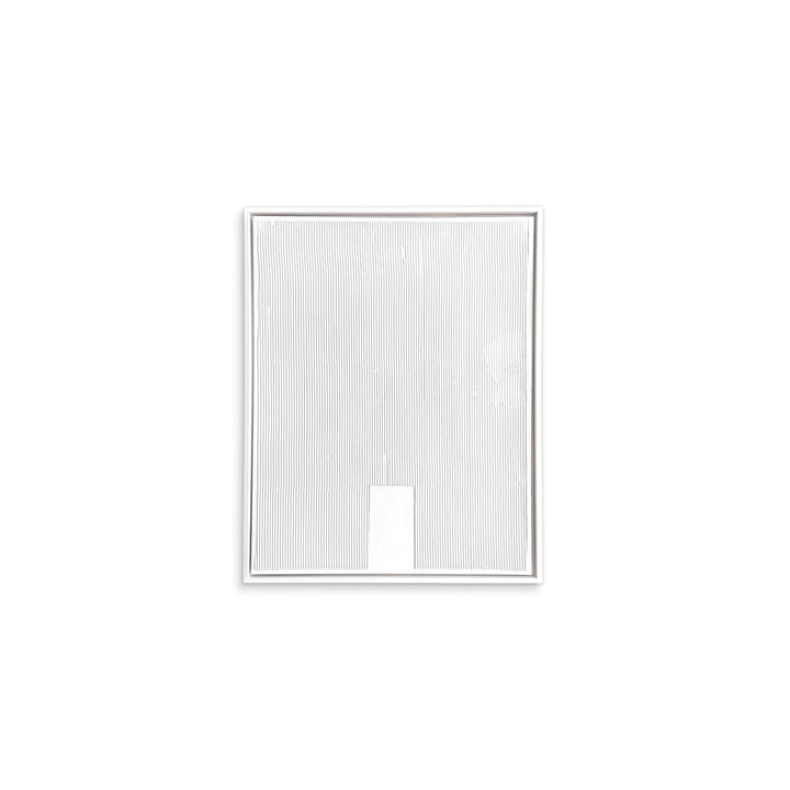 Studio Mykoda - SAHAVA Stripes 1, 50 x 70 cm, blanc / cadre blanc