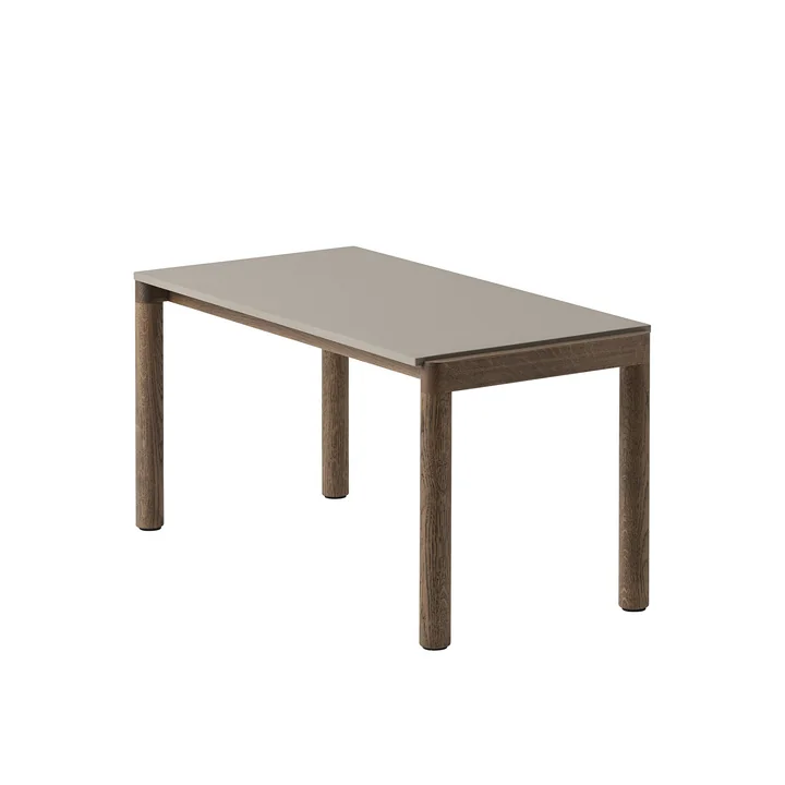 Couple Table basse de Muuto dans la finition Taupe/Dark Oiled Oak