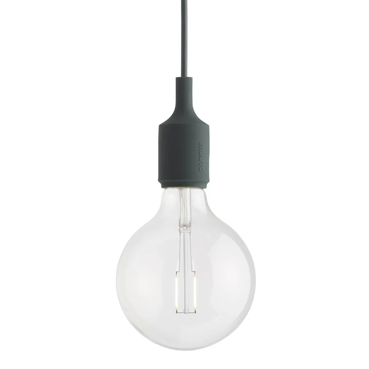 Socket E27 LED suspension de Muuto dans la couleur vert foncé