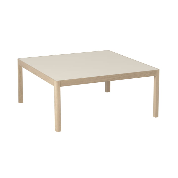 Muuto - Workshop Table basse L 86cm, linoléum gris, LxlxH 86x86x38cm