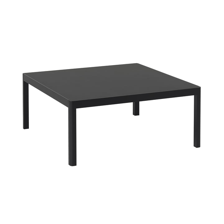 Muuto - Workshop Table basse L 86cm, noir linoléum, LxlxH 86x86x38cm