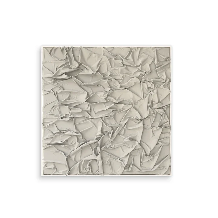 Studio Mykoda - SAHAVA Dune 2, 100 x 100 cm, beige clair / cadre blanc