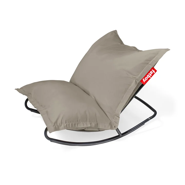 Fatboy - Set promotionnel : Rock 'n' Roll Lounge Chair, noir + Original Outdoor Sitzsack, grey taupe