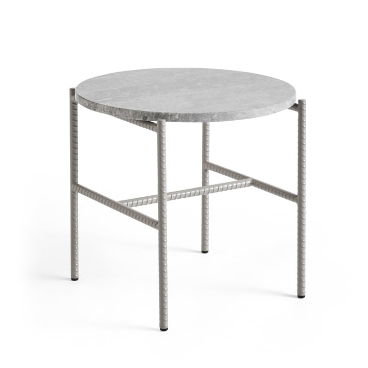 Rebar Table d'appoint Ø 45 x H 40,5 cm, Marbre gris / gris fossile de Hay