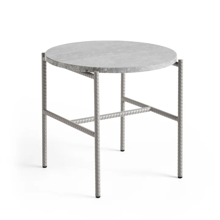 Rebar Table d'appoint Ø 45 x H 40,5 cm, Marbre gris / gris fossile de HAY