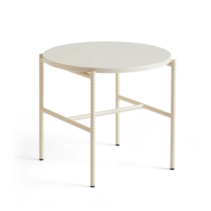 Rebar Table d'appoint Ø 45 x H 40,5 cm, marbre beige / albâtre de HAY